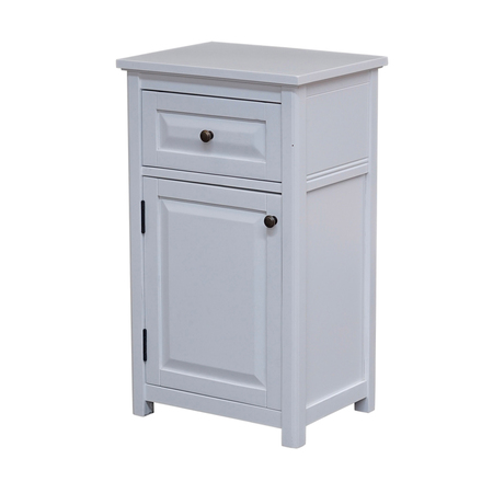 Alaterre Furniture Dorset 17"W x 29"H Floor Bath Storage Cabinet with Drawer and Door ANVA76WH